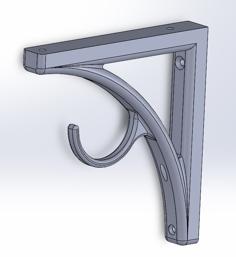 Shelf Bracket With Hook 3D Printer Model