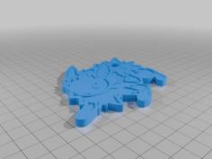 Jolteon Keychain, Pokemon Keychain, Eevee Charm, Pokemon Charm, 3D Printed Keychain 3D Printer Model