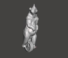 Bear, But On A Unicycle. 3D Printer Model