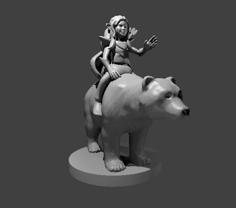 Halfling Druid On A Bear 3D Printer Model