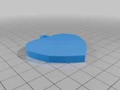 Heart Pendant 3D Printer Model