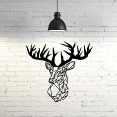 Deer Wall Sculpture 2D 3D Printer Model