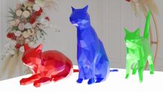 Low Poly Cat Pack! 3D Printer Model