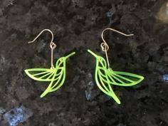 Hummingbird Earrings 3D Printer Model