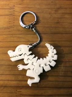 Flex Dino Keychain 3D Printer Model