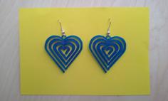 Heart Earrings 3D Printer Model