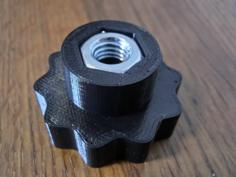 M3..M14 Nut Knobs (nut On Front Side) 3D Printer Model