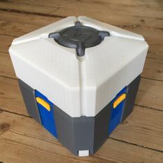 Overwatch Lootbox Seperated Into Color Parts 3D Printer Model