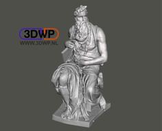 Moses By Michelangelo Sculpture (Statue 3D Scan) 3D Printer Model