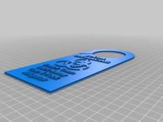 Customizable Coronavirus Door Hanger 3D Printer Model