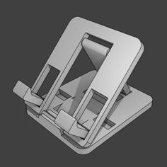 Flat-fold Flippin’ Phone Stand 3D Printer Model