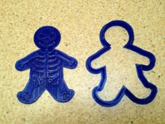 Skeleton Gingerbread Man – Cookie Cutter – Version 2 3D Printer Model