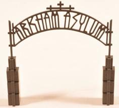 Arkham Asylum Sign 3D Printer Model