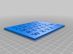 Stencil – Schablone ABC 3D Printer Model