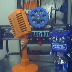 Old School Microphone 3D Printer Model