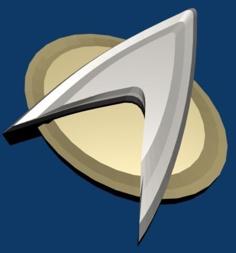 Star Trek TNG Style Comm Badge 3D Printer Model