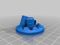 Radioactive Barrel Scatter Terrain 3D Printer Model