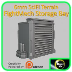 SciFi Building – FightMech Storage Bay – Single – 6mm 3D Printer Model