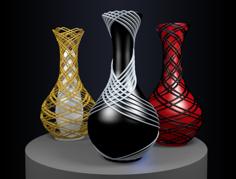 Elegant Vases — Three Styles 3D Printer Model