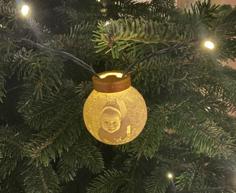 Xmas Bauble Lithophane Cap 3D Printer Model