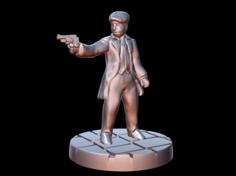 Peaky Blinder W/revolver (15mm Scale) 3D Printer Model