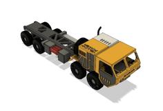 Yellow Military Truck Chassis 3D Printer Model