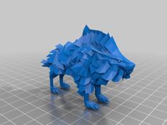 Armored Wolf 3D Printer Model