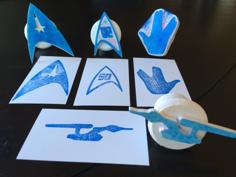 Star Trek 50th Anniversary Ink Stamp 3D Printer Model