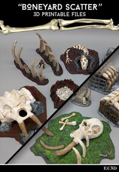 Boneyard Scatter – 28mm Gaming – Sample Item 3D Printer Model