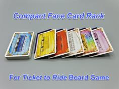 Ticket To Ride Face Card Rack, Compact 3D Printer Model