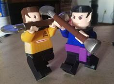 Star Trek Giant Minifigs “Amok Time” – Kirk And Spock Fighting 3D Printer Model