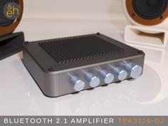 Bluetooth 2.1 Amplifier 2x50W+100W TPA3116D2 3D Printer Model