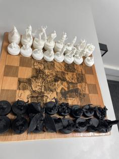 Lord Of The Rings LOTR Chess Set 3D Printer Model