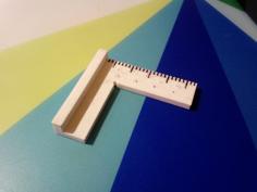 Customizable Square Ruler 3D Printer Model