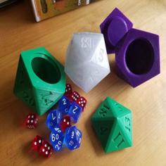 D20 Dice Holder (Screw Top, Non-countdown) 3D Printer Model