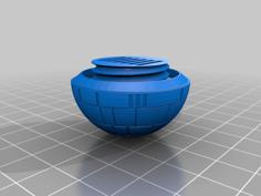 Death Star Keychain Micro SD Card Holder 3D Printer Model