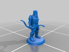 Bearded Men – Archers – Multiple Poses 3D Printer Model