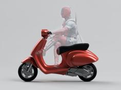 DEADPOOL SCOOTER – VESPA PRIMAVERA – SCALE 1:12 3D Printer Model