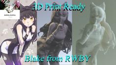 3D PRINT READY!! Blake Belladonna From RWBY 3D Printer Model