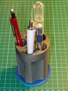 Revolver Barrel Pencil Stand 3D Printer Model