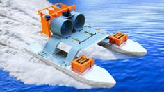 RC Airboat – Two Fan Engines 3D Printer Model