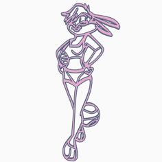 Lola Bunny 2D Wall Art 3D Printer Model