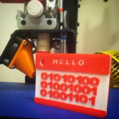 Hello, My Name Is…. 3D Printer Model