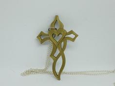 Jewellery “cross In Heart” 3D Printer Model