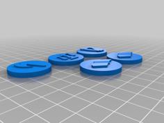 Rivals For Catan Game Tokens – Strength, Trade And Skill 3D Printer Model