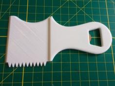 Surfboard Wax Comb And Scraper With Bottle Opener 3D Printer Model