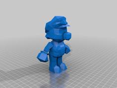 Low Poly Mario 3D Printer Model