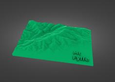 Mt Fyffe Elevation Model 3D Printer Model