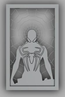 Spider-Man 2D Wall Art 3D Printer Model