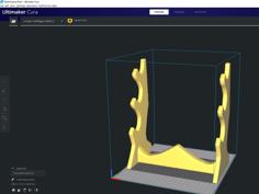 Triple Katana Rack 3D Printer Model